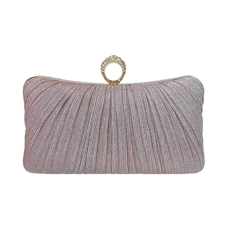 New Chinese-style Banquet Bag Women's Cross-body Pleated Dress